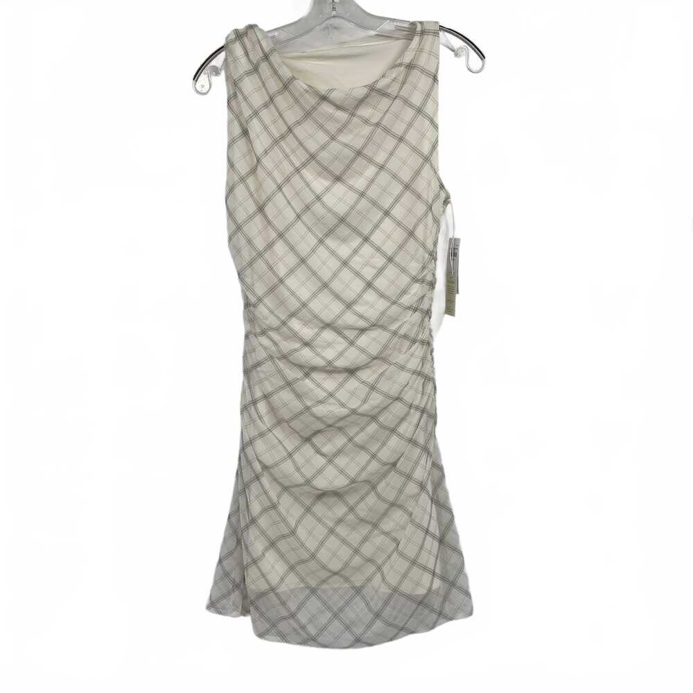 Abercrombie & Fitch Plaid Mini Dress | Women’s M White/Gray, Short, Synthetic